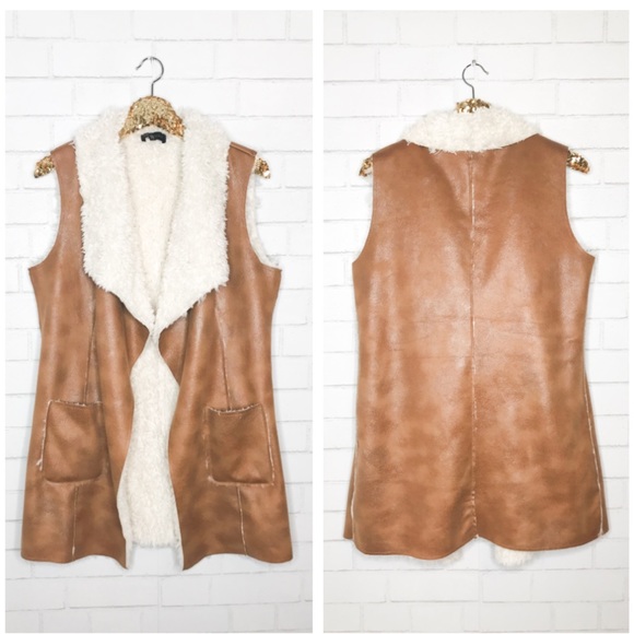 Ella Moss Jackets & Blazers - Ella Moss Faux Shearling Vest